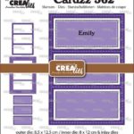 Crealies Cardzz Frame & Inlay Emily 3x rechthoek