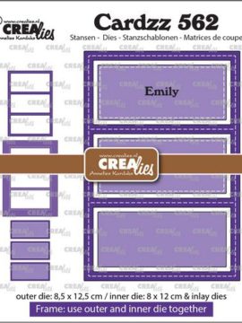 Crealies Cardzz Frame & Inlay Emily 3x rechthoek