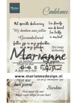 Clearstempel Condoleance (NL) -Marianne Design