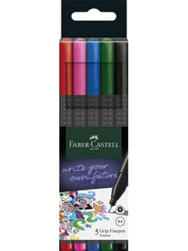 Fineliner Grip Basic 5st – Faber Castell