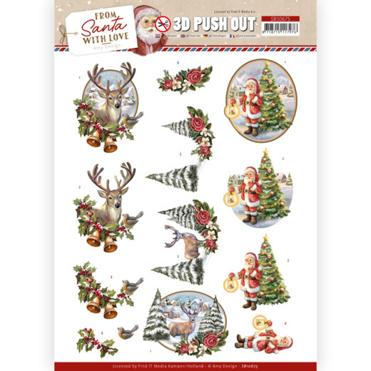 3D Push Out – Amy Design – From Santa with Love – Deer