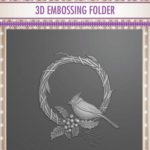 Nellie's Choice 3D Emb. folder - Vierkant Kerst vogel