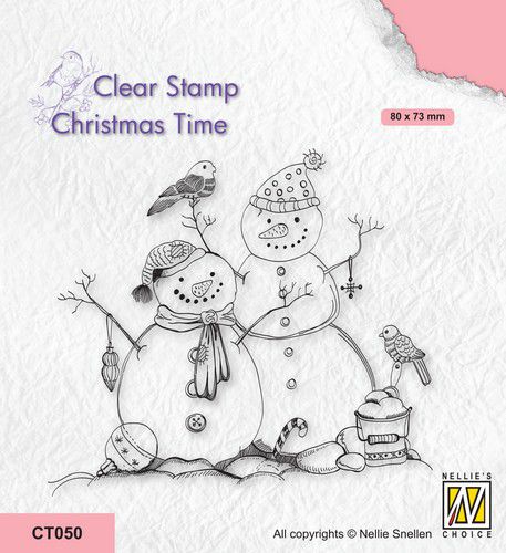 Nellie’s Choice Clearstempel – Christmas time Sneeuwpoppen