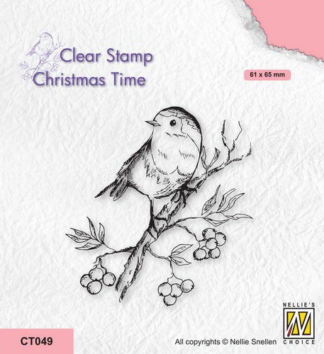 Nellie’s Choice Clearstempel – Christmas time Vogeltje