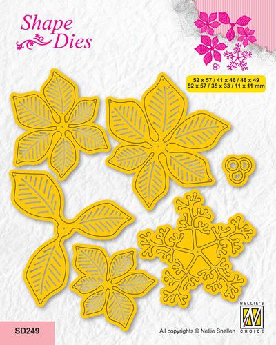 Nellie’s Choice Shape Die – Kerstster met meeldraden