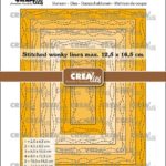 Snijmallen XXL134 rechthoeken met slingerende stiklijnen - Crealies