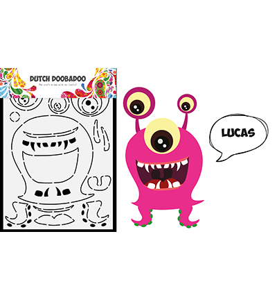 Card Art Build Up Monster Lucas- Dutch Doobadoo