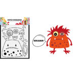 Card Art Build Up Monster Benjamin - Dutch Doobadoo