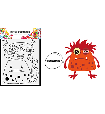 Card Art Build Up Monster Benjamin – Dutch Doobadoo