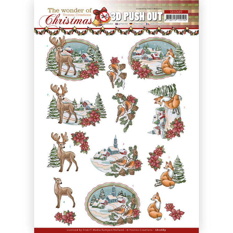 3D Push Out – Yvonne Creations – The Wonder of Christmas – Wonderful Village