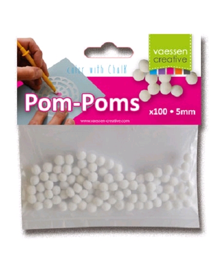 Pompoms wit – Vaessen