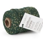 Klos Katoen koord lurex - groen/goud - Vivant