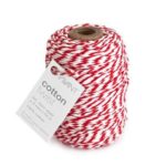 Klos Katoen Bakers Twine rood/wit - Vivant