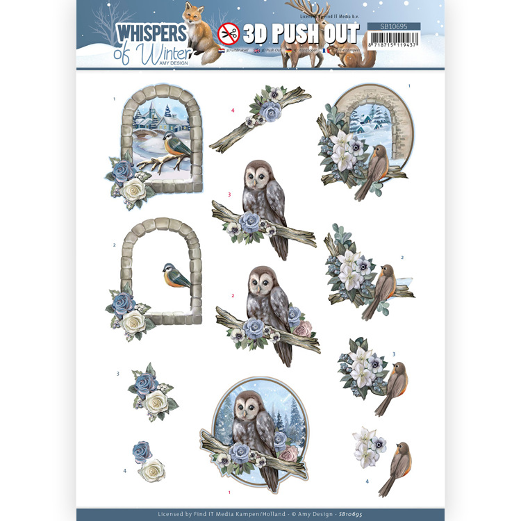 3D Push Out – Amy Design – Whispers of Winter – Birds