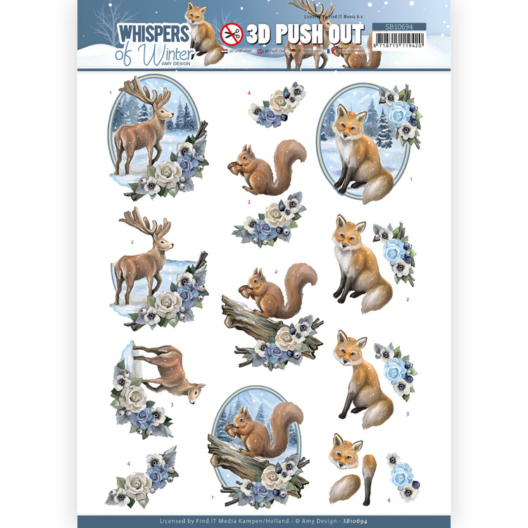 3D Push Out – Amy Design – Whispers of Winter – Forest Animals