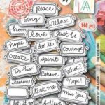 AALL & Create Ephemera Paper Die-Cuts Tiny Words White