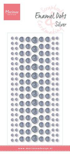 Marianne D Decoration Enamel dots – Glitter zilver