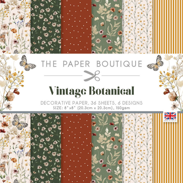 The Paper Boutique Vintage Botanical 8×8 Paper Pad