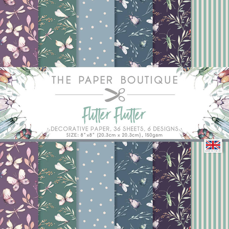 The Paper Boutique Flitter Flutter 8×8 Paper Pad