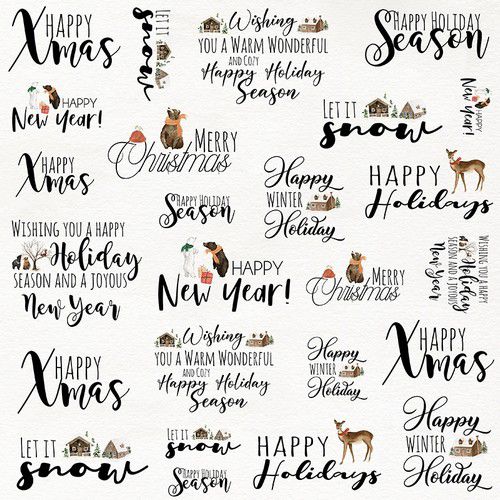 Craft&You Winter Holiday sheet elements to cut out 12×12