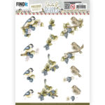 3D Push Out Sheet - Precious Marieke - Birds and Berries - Blackberries