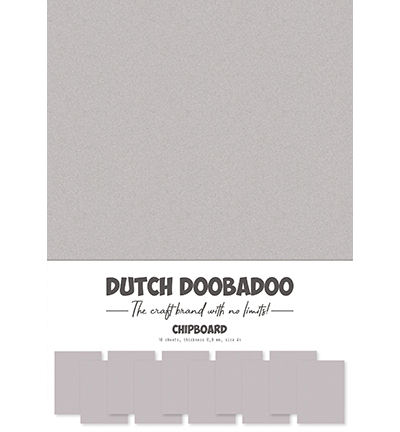 Greyboard A4 10st – Dutch Doobadoo (Chipboard / Grijskarton)