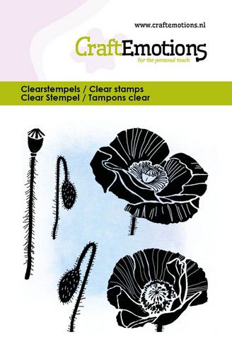 CraftEmotions clearstamps 6x7cm – Klaproos
