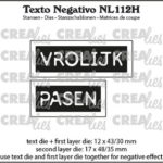 Crealies Texto Negativo VROLIJK PASEN - NL (H)