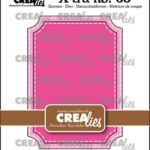 Crealies Xtra no. 65 ATC Ticket met stiksteeklijn