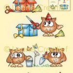 LeCrea -  combi clear stamp Owlies