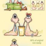 LeCrea -  combi clear stamp Wormpjes