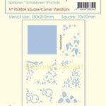 LeCrea -  Stencil Vierkant-Hoek variaties 70mm