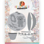 **-40%** Dies - Yvonne Creations - Hello World - Hot Air Balloon
