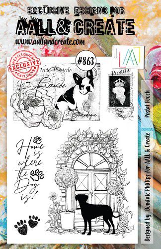 AALL & Create Stamp Postal Pooch AALL-TP-863 14,6x20cm