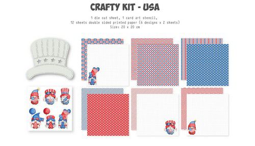 **-30%** Dutch Doobadoo Crafty Kit USA 20x20cm 473.005.039