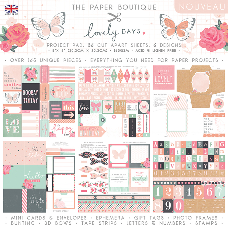 The Paper Boutique Lovely Days 8×8 Project Pad