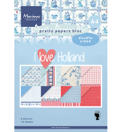 Paperpad I love Holland A4 – Marianne Design
