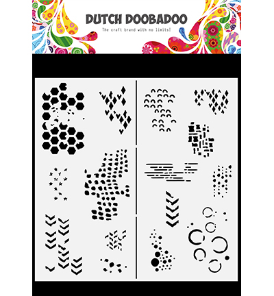 Mask Art Slimline Grunge Pattern- Dutch Doobadoo