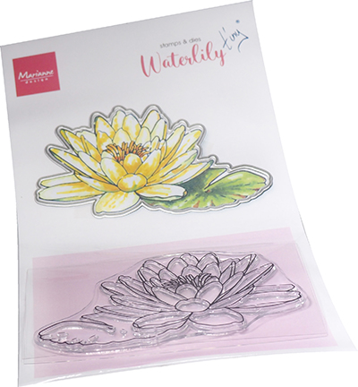 Clear Stamp + snijmal Tiny’s Flowers – Water Lily – Marianne Design
