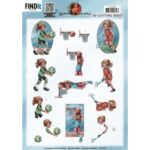 3D Knipvel  Ball Games  - Yvonne Creations