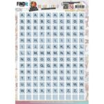 3D Push Out - Hello World - Wooden Letters Blauw - Yvonne Creations