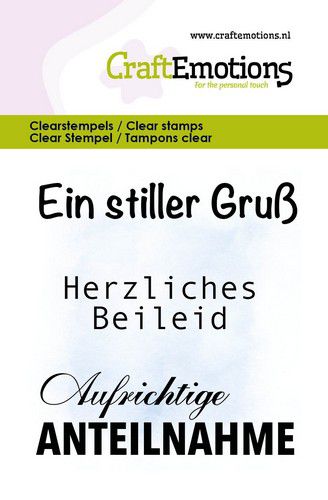 CraftEmotions Clearstamps 6x7cm – Text Ein stiller Gruss DE