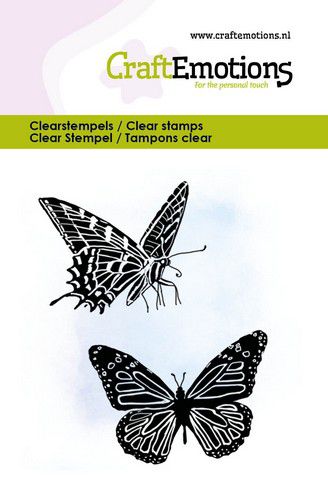 CraftEmotions clearstamps 6x7cm – Vlinders 2