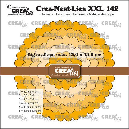 Crealies Crea-Nest-Lies XXL 142 Cirkels met grote schulprand