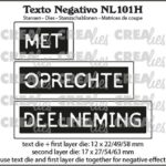Crealies Texto Negativo MET OPRECHTE DEELNEMING (H)