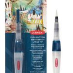 Penseel met watertank + Push button Large tip - Derwent