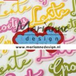 Snijmal Groetjes met schaduw (NL tekst) - Marianne Design