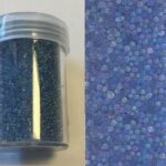 Mini pearls (zonder gat) 0,8-1,0mm blauw 22 gram