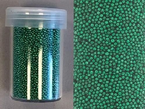 Mini pearls (zonder gat) 0,8-1,0mm groen 22 gram