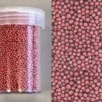 Mini pearls (zonder gat) 0,8-1,0mm koraal 22 gram